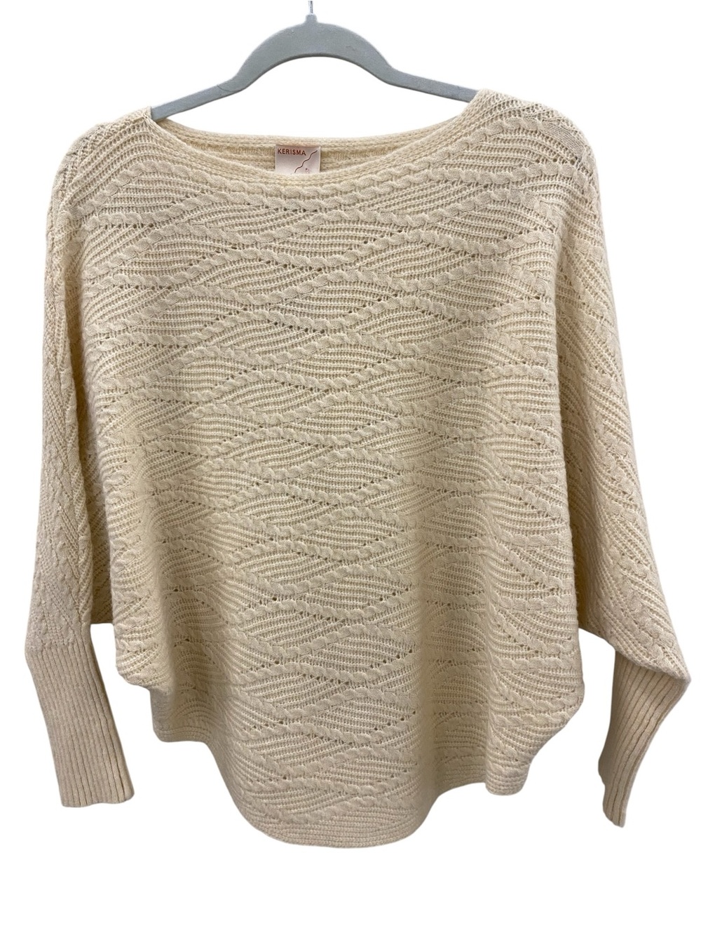 Kerisma Cream Open-Weave Boatneck Sweater
